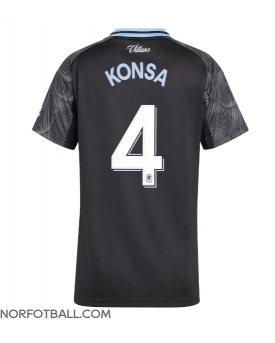 Billige Fotballdrakt Aston Villa Ezri Konsa #4 Replika Bortedrakt Dame 2025-26 Kortermet